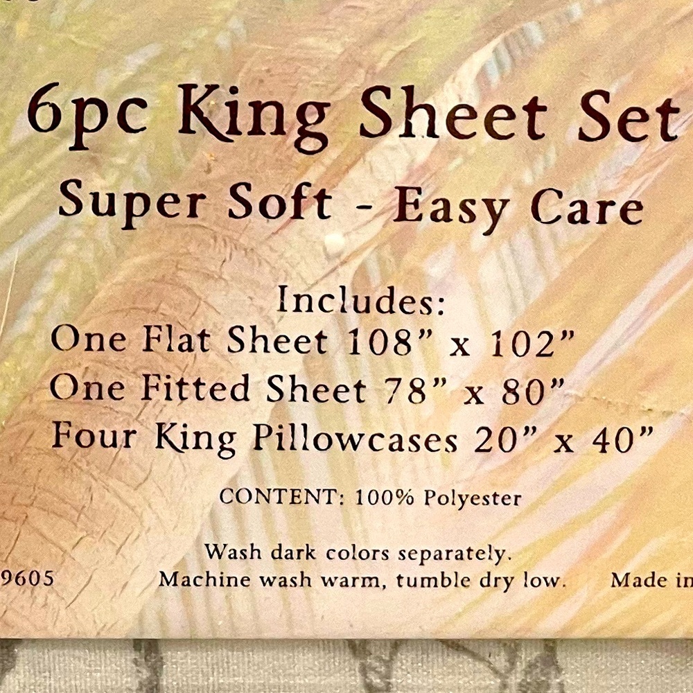 NIP Panama Jack Island Breeze Collection 6 PC Sheet KING Seashell Themed Set - Picture 5 of 5